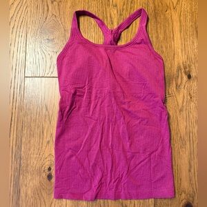 Lululemon Ebb to Street Dark Pink Tank Top Size 6